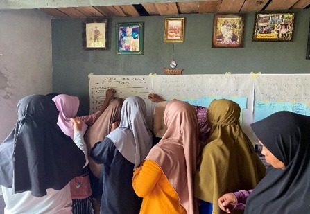 Women’s group participatory mapping session